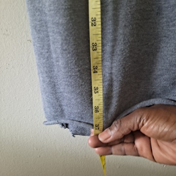 J. Jill Grey Long Sleeve Knit Turtle Neck Knee / Midi Length Sweater Dress - M - Picture 5 of 9